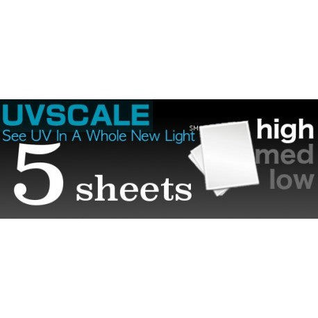 UVSCALE High 5-Sheet Pack - UV Light Measurement Film