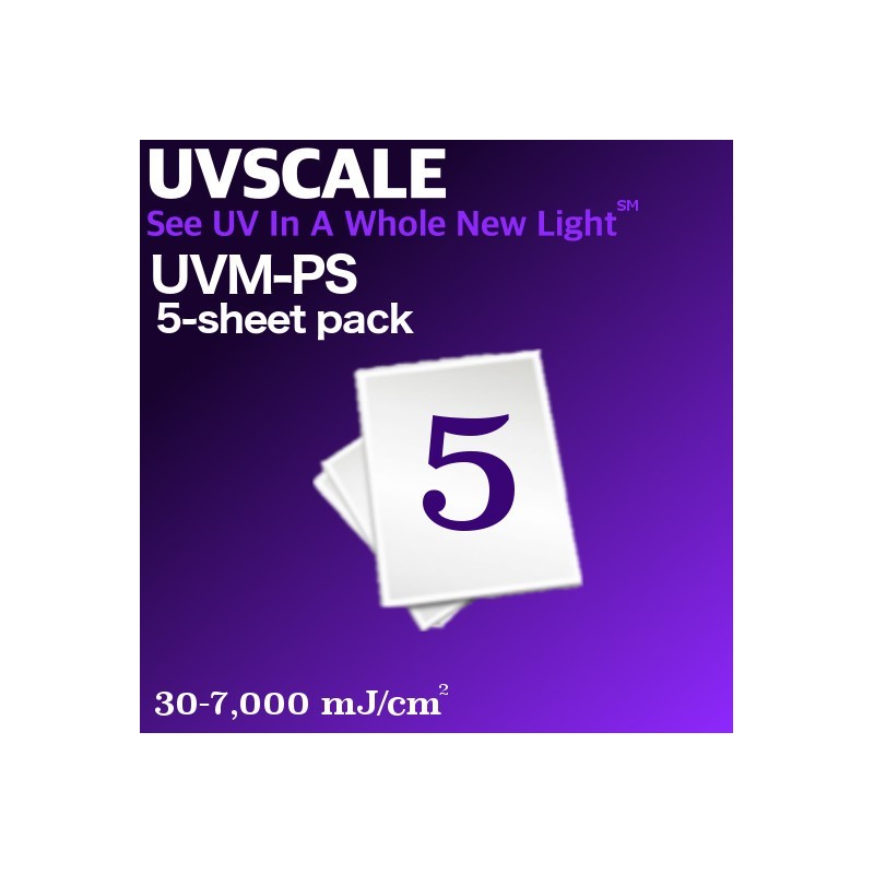 UVSCALE Medium 5-Sheet Pack – UV Light Measurement Film