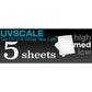 UVSCALE Medium 5-Sheet Pack – UV Light Measurement Film 1