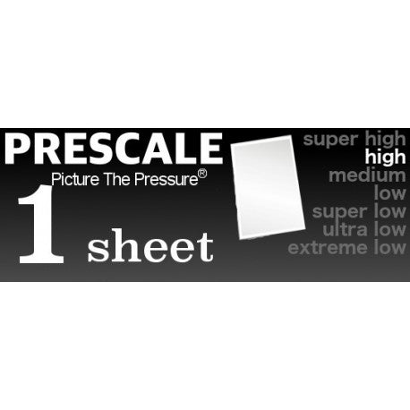 Prescale High Single Sheet - Pressure Indicating Film - Pressure Metrics