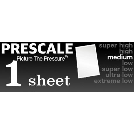 Prescale Medium Single Sheet – Pressure Indicating Film - Pressure Metrics