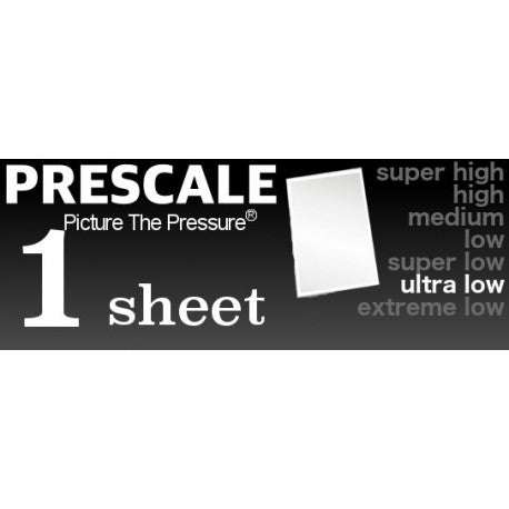 Prescale Ultra Low Single Sheet - Pressure Indicating Film - Pressure Metrics